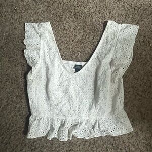 white crop top